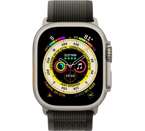 Apple Watch Ultra 130-180 мм Нейлон Чёрно-серый