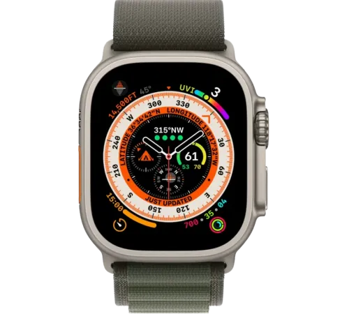 Apple Watch Ultra 145-190 мм Ткань Зелёный