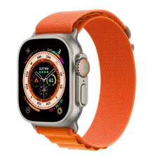 Apple Watch Ultra 165-210 мм Ткань Оранжевый