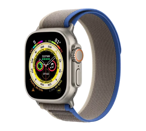 Apple Watch Ultra 145-220 мм Нейлон Сине-серый