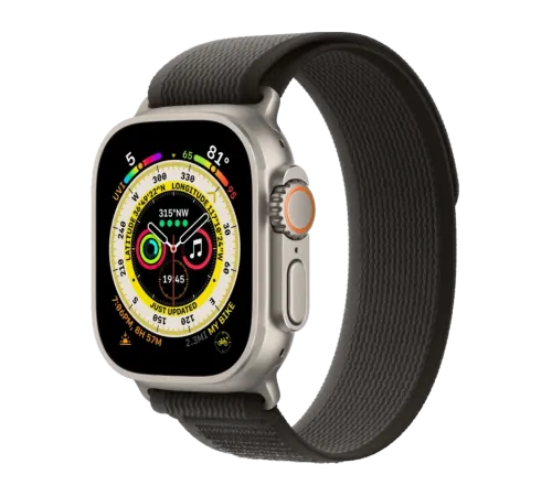 Apple Watch Ultra 145-220 мм Нейлон Чёрно-серый