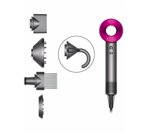 Dyson HD08 Supersonic Серебристый/фуксия
