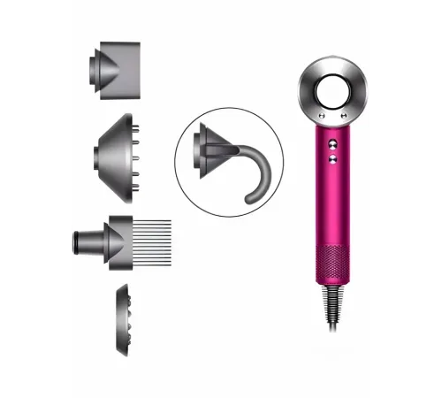 Dyson HD08 Supersonic Фуксия/серебристый