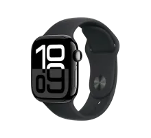 Apple Watch 10, 46 mm, Black Aluminium, Black Sport Band, S/M