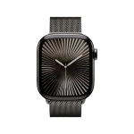 Apple Watch 10, 46 mm, Black Titanium Stainless steel, Black Milanese Loop