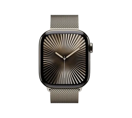 Apple Watch 10, 42 mm, Natural Titanium Stainless steel, Natural Milanese Loop