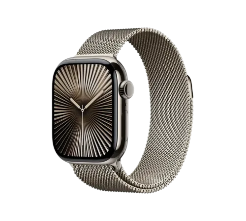 Apple Watch 10, 42 mm, Natural Titanium Stainless steel, Natural Milanese Loop