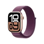 Apple Watch 10, 42 mm, Rose Gold Aluminium, Plum Sport Loop