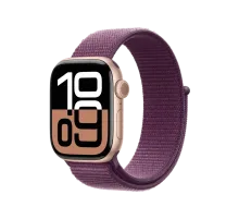Apple Watch 10, 42 mm, Rose Gold Aluminium, Plum Sport Loop