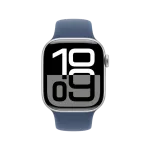Apple Watch 10, 42 mm, Silver Aluminium, Storm blue Sport Band, M/L