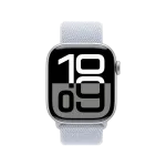 Apple Watch 10, 42 mm, Silver Aluminium, Blue Sport Loop