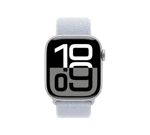 Apple Watch 10, 42 mm, Silver Aluminium, Blue Sport Loop