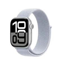 Apple Watch 10, 42 mm, Silver Aluminium, Blue Sport Loop