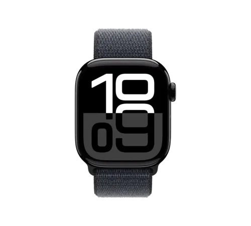 Apple Watch 10, 42 mm, Black Aluminium, Black Sport Loop