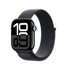 Apple Watch 10, 42 mm, Black Aluminium, Black Sport Loop
