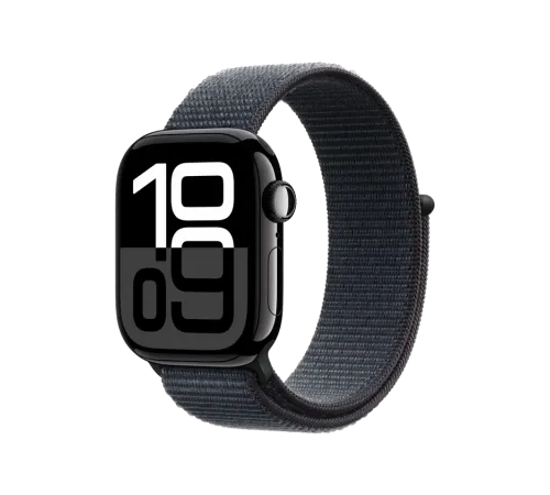 Apple Watch 10, 42 mm, Black Aluminium, Black Sport Loop