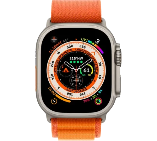 Apple Watch Ultra 165-210 мм Ткань Оранжевый