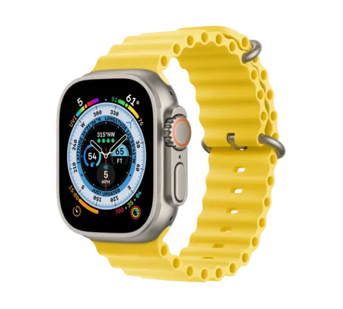 Apple Watch Ultra 130-200 мм Фторэластомер Жёлтый