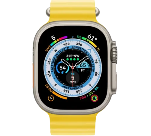 Apple Watch Ultra 130-200 мм Фторэластомер Жёлтый