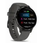 Garmin Venu 3S Slate Stainless Steel Bezel with Pebble Gray Case and Silicone Band
