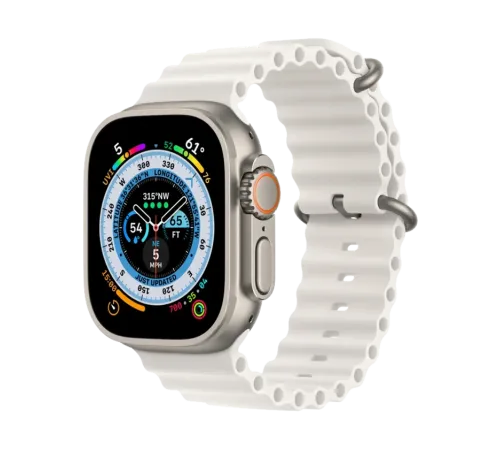 Apple Watch Ultra 130-200 мм Фторэластомер Белый