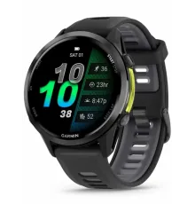 Garmin Forerunner 970 Carbon Gray DLC Titanium with Black Case and Black/Translucent Whitestone Band