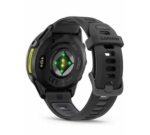 Garmin Forerunner 970 Carbon Gray DLC Titanium with Black Case and Black/Translucent Whitestone Band