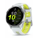 Garmin Forerunner 970 Titanium with Whitestone Case and Whitestone/Translucent Amp Yellow Band