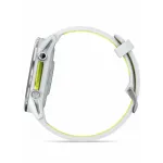 Garmin Forerunner 970 Titanium with Whitestone Case and Whitestone/Translucent Amp Yellow Band