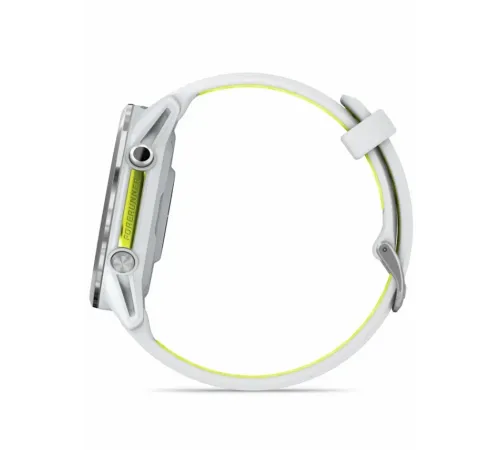 Garmin Forerunner 970 Titanium with Whitestone Case and Whitestone/Translucent Amp Yellow Band