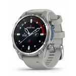 Garmin Descent Mk3 – 43 mm Stainless Steel with Fog Gray Silicone Band