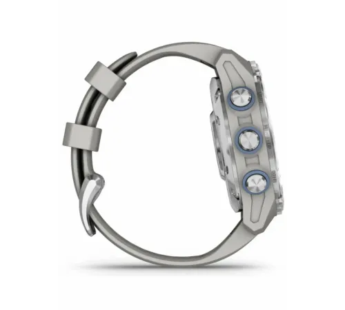 Garmin Descent Mk3 – 43 mm Stainless Steel with Fog Gray Silicone Band