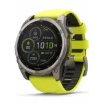 Garmin Fenix 8 51 Solar Sapphire Carbon Gray DLC Titanium with Amp Yellow/Graphite Silicone Band