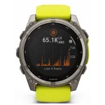 Garmin Fenix 8 51 Solar Sapphire Carbon Gray DLC Titanium with Amp Yellow/Graphite Silicone Band