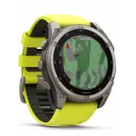Garmin Fenix 8 51 Solar Sapphire Carbon Gray DLC Titanium with Amp Yellow/Graphite Silicone Band