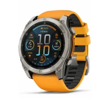 Garmin Fenix 8 51 Amoled Sapphire Titanium with Spark Orange/Grapphite Silicone Band