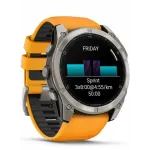 Garmin Fenix 8 51 Amoled Sapphire Titanium with Spark Orange/Grapphite Silicone Band