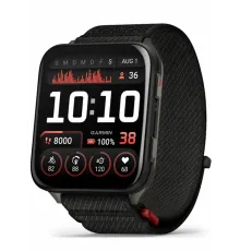 Garmin Venu X1 Black with Slate Titanium Caseback and Black ComfortFit Nylon Band