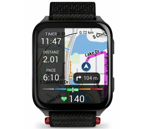Garmin Venu X1 Black with Slate Titanium Caseback and Black ComfortFit Nylon Band