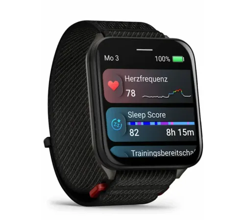 Garmin Venu X1 Black with Slate Titanium Caseback and Black ComfortFit Nylon Band