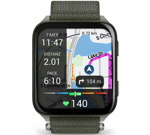 Garmin Venu X1 Moss with Titanium Caseback and Moss ComfortFit Nylon Band
