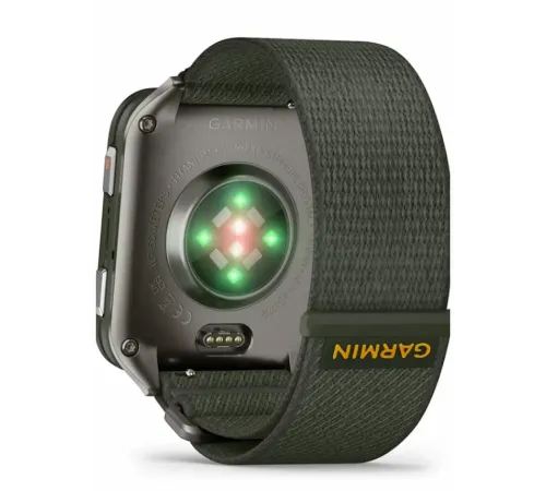 Garmin Venu X1 Moss with Titanium Caseback and Moss ComfortFit Nylon Band