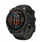 Garmin Fenix 8 47 Amoled Sapphire Carbon Gray DLC Titanium with Black Silicone