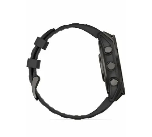 Garmin Fenix 8 47 Amoled Sapphire Carbon Gray DLC Titanium with Black Silicone