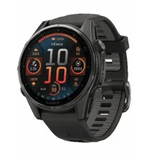 Garmin Fenix 8 47 Amoled Sapphire Carbon Gray DLC Titanium with Black/Pebble Gray Silicone