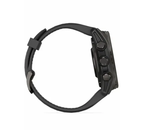 Garmin Fenix 8 47 Amoled Sapphire Carbon Gray DLC Titanium with Black/Pebble Gray Silicone