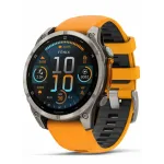 Garmin Fenix 8 51 Amoled Sapphire Carbon Gray DLC Titanium with Spark Orange/Graphite Silicone Band