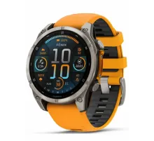 Garmin Fenix 8 51 Amoled Sapphire Carbon Gray DLC Titanium with Spark Orange/Graphite Silicone Band