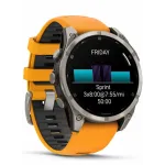 Garmin Fenix 8 51 Amoled Sapphire Carbon Gray DLC Titanium with Spark Orange/Graphite Silicone Band