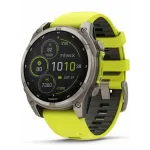 Garmin Fenix 8 47 Solar Sapphire Carbon Gray DLC Titanium with Amp Yellow/Graphite Silicone Band